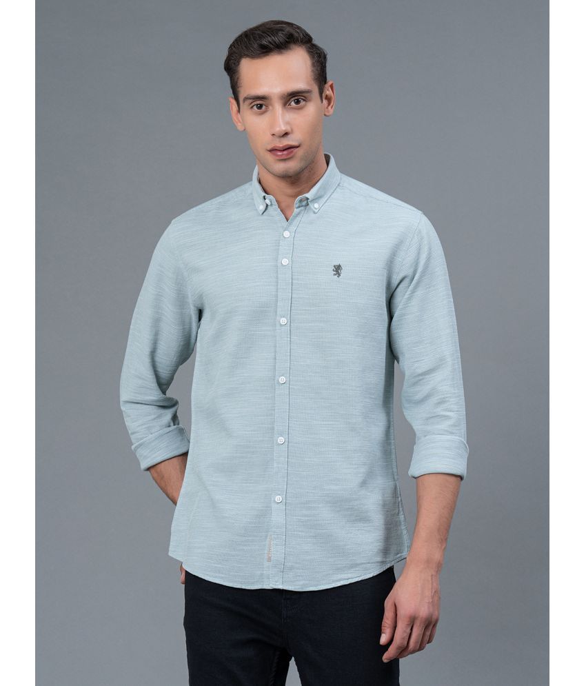     			Red Tape 100% Cotton Regular Fit Solids Full Sleeves Men's Casual Shirt - Turquoise ( Pack of 1 )