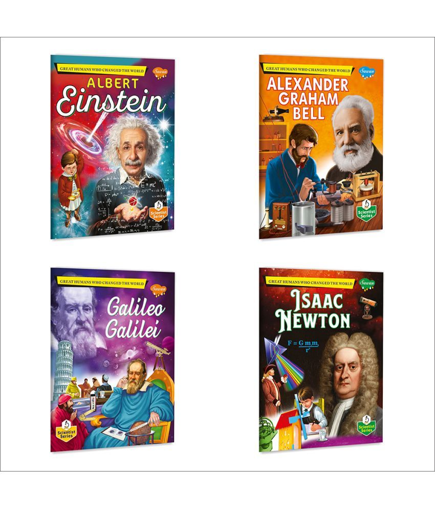     			Sawan Present Set Of 4 Books | Great Human Who Changed The World Series | Albert Einstein, Alexander Graham, BellGalileo And GalileiIssac Newton (Pin Binding, Manoj Publications Editorial Board)