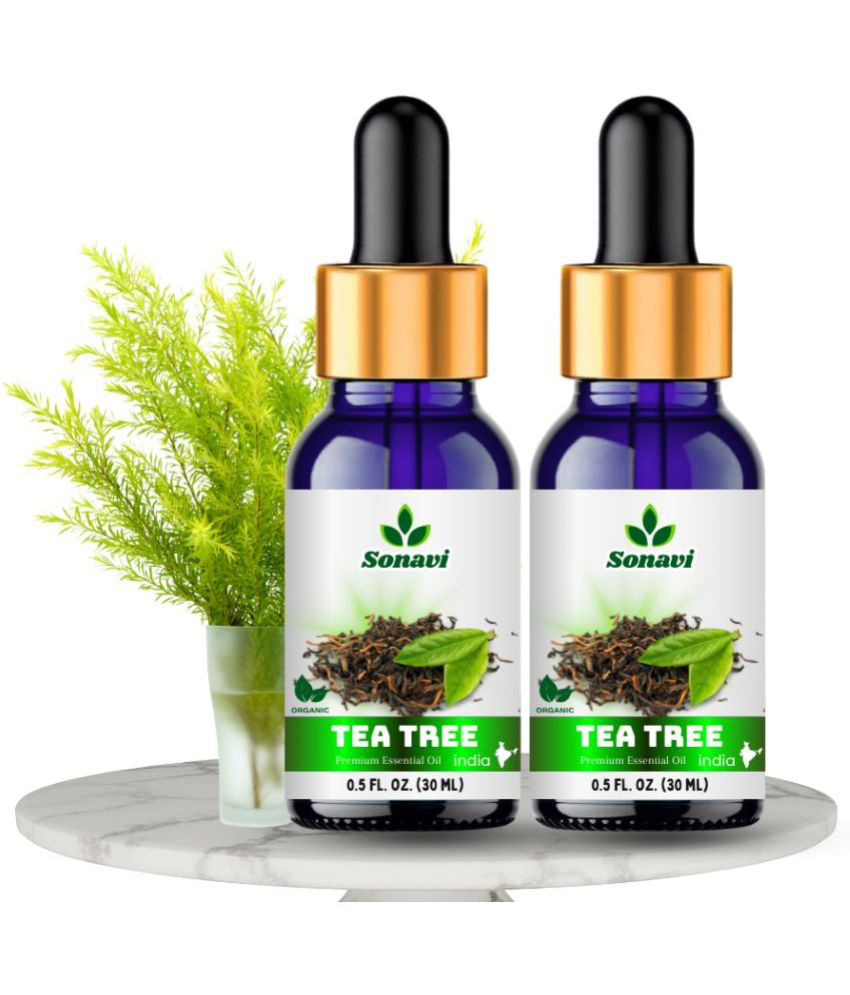     			Sonavi Tea Tree Stress Relief Essential Oil Green With Dropper 60 mL ( Pack of 2 )