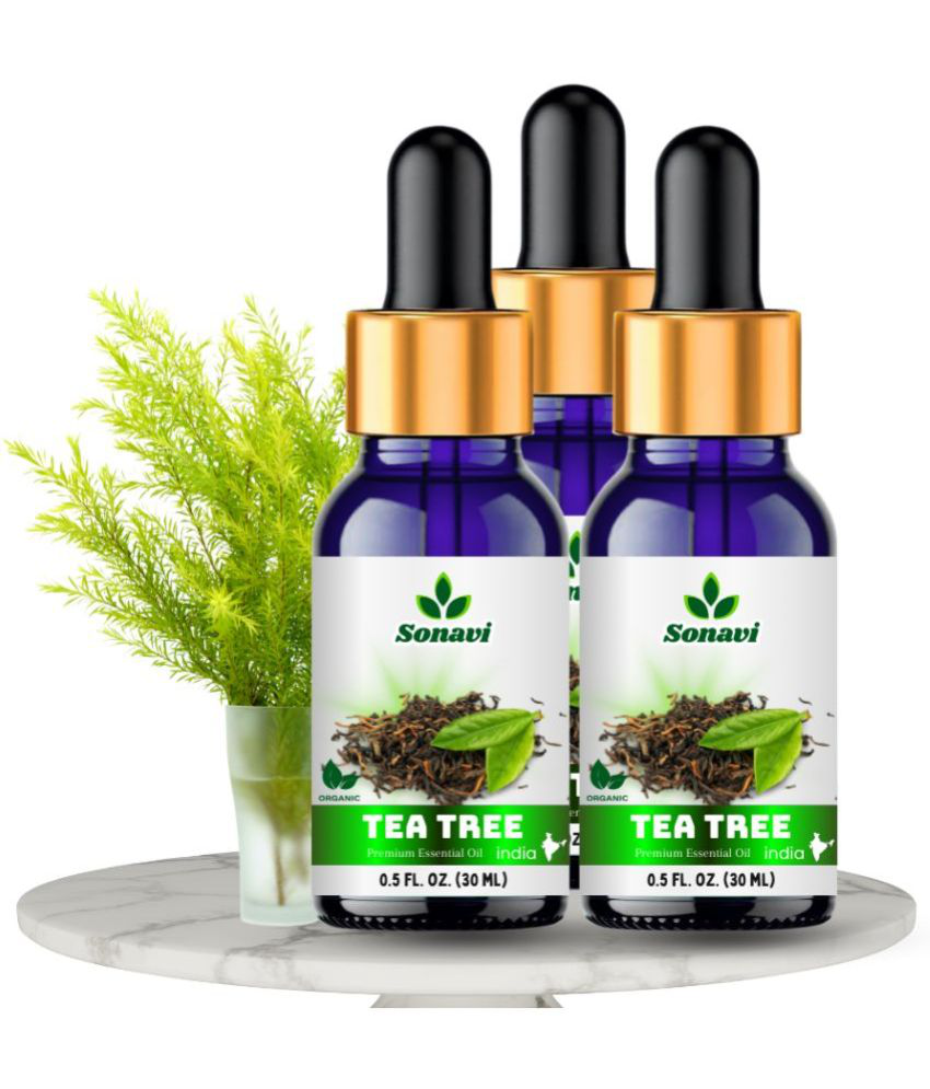     			Sonavi Tea Tree Stress Relief Essential Oil Green With Dropper 90 mL ( Pack of 3 )