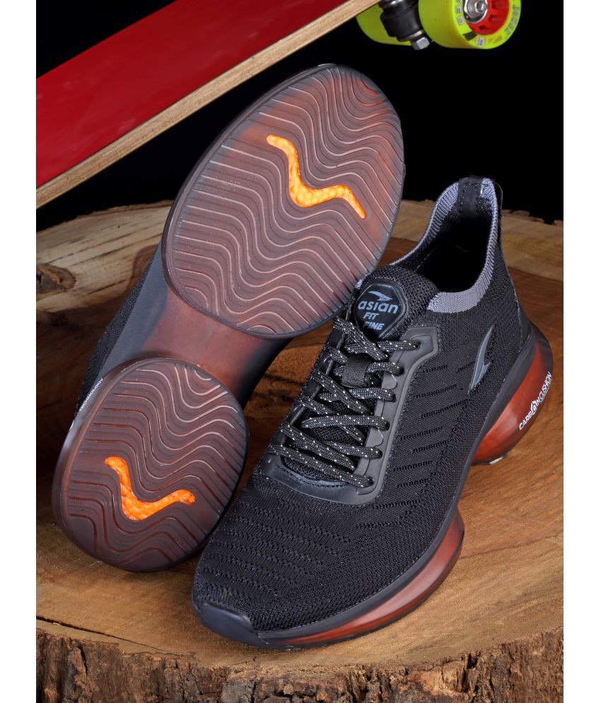     			ASIAN CARBON-03 Black Men's Sports Running Shoes
