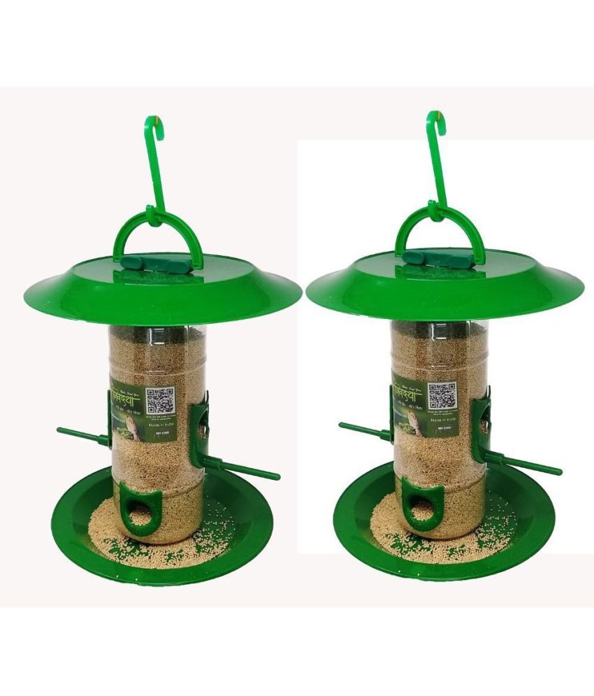     			Amijivdaya Bird Feeder Green W