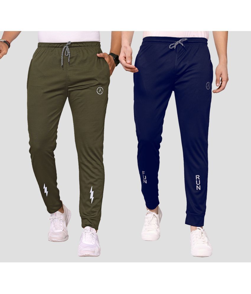     			Anand Multicolor Lycra Men's Joggers ( Pack of 2 )