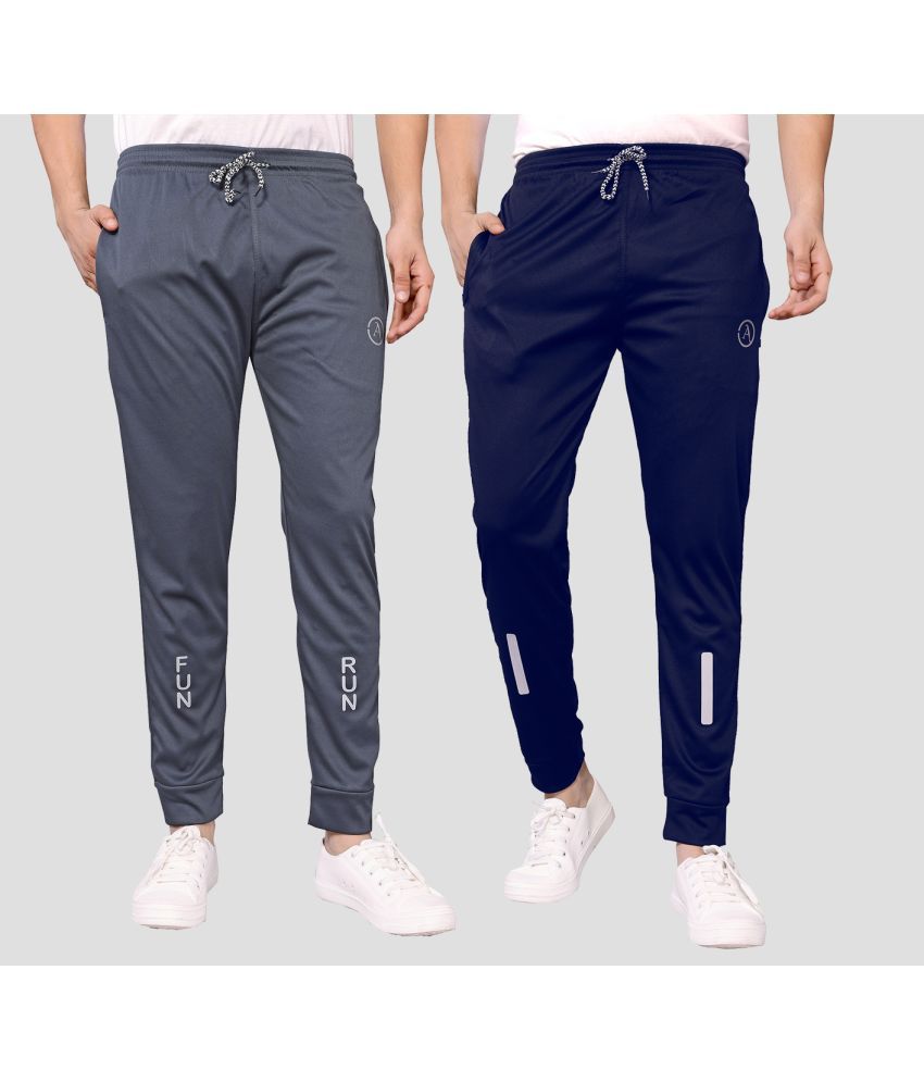     			Anand Multicolor Lycra Men's Joggers ( Pack of 2 )