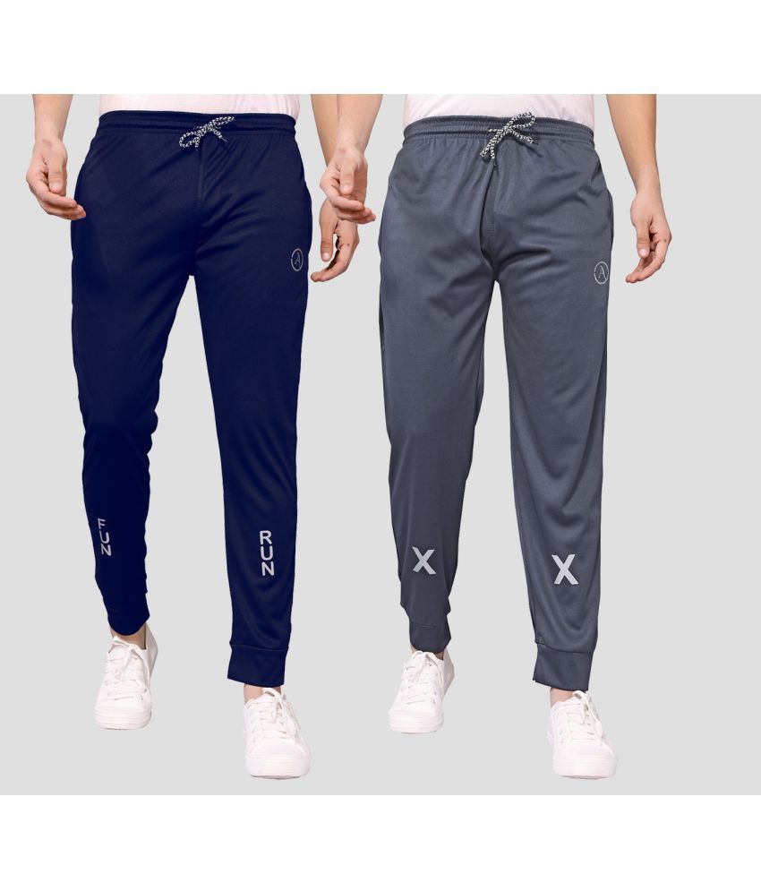     			Anand Multicolor Lycra Men's Joggers ( Pack of 2 )