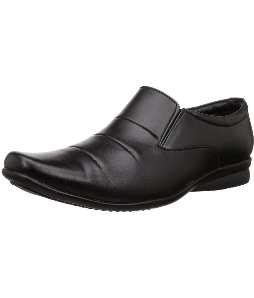     			Aqualite Black Men's Slip On Formal Shoes