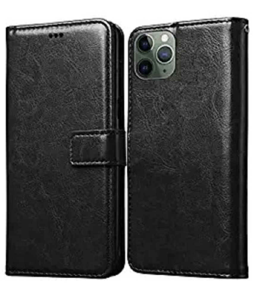     			ClickAway Black Flip Cover Leather Compatible For Apple iPhone 12 Pro ( Pack of 1 )