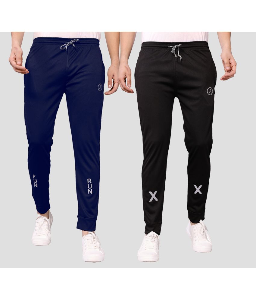     			Kashvi Multicolor Lycra Men's Joggers ( Pack of 2 )