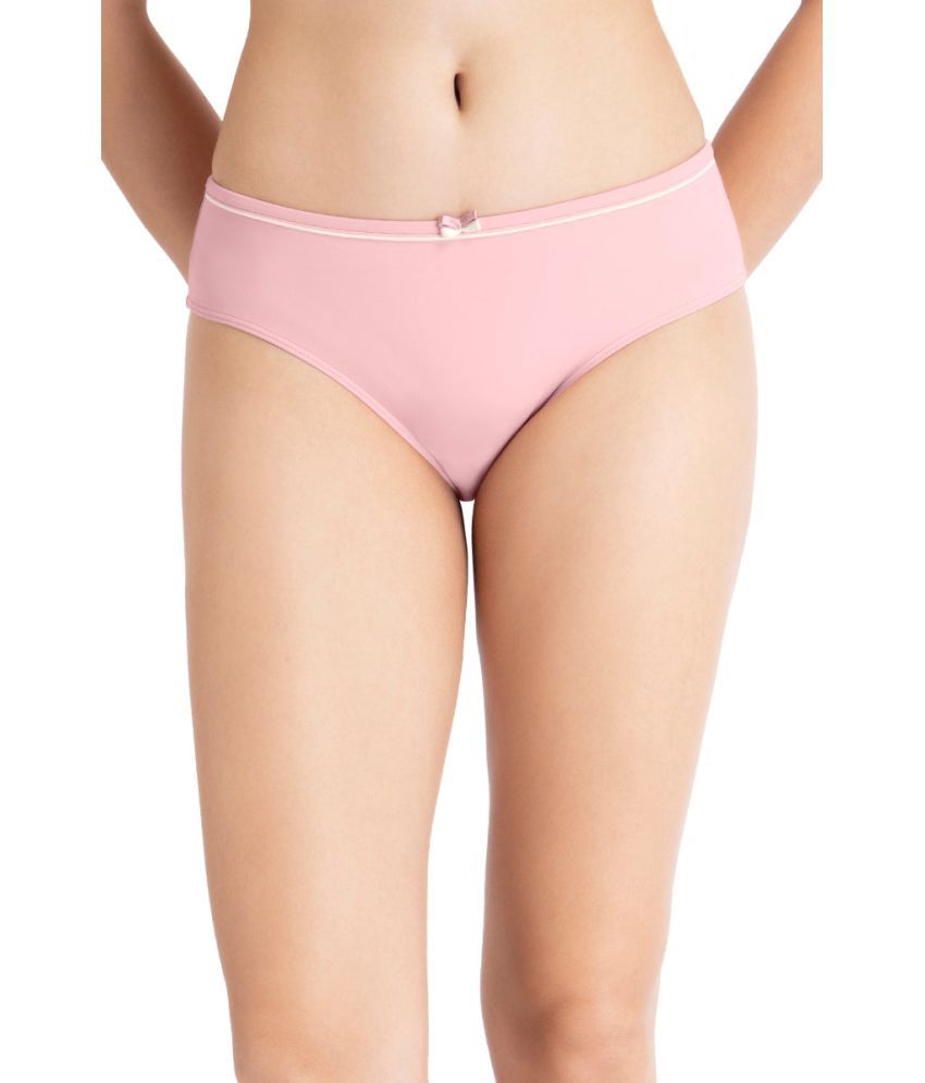     			Amante Pink Nylon Solid Women's Bikini ( Pack of 1 )