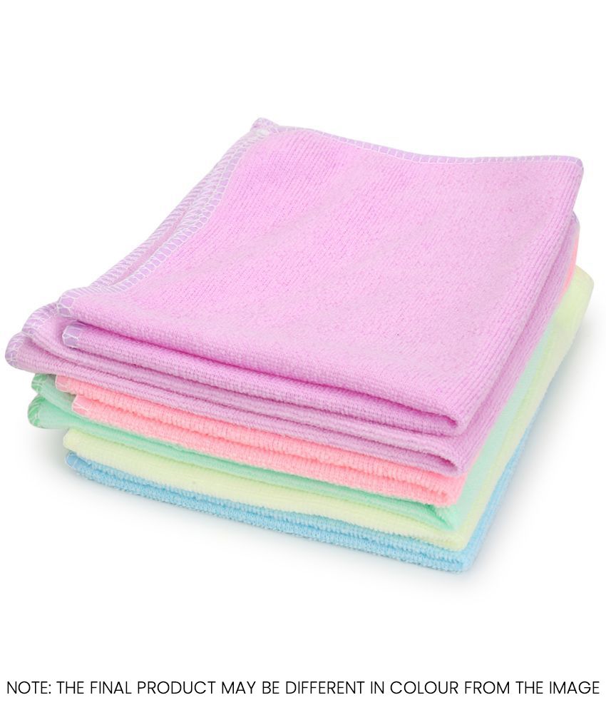     			HOMETALES - Multicolor 340 GSM Microfiber Car Cleaning Cloth For Automobile car accessories( Pack of 6 )