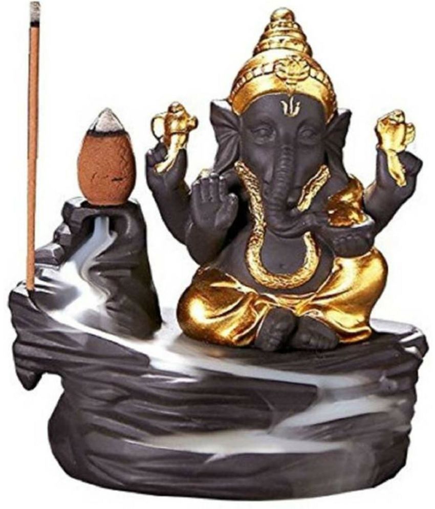     			Miss Peach Backflow Ganesha Showpiece 9.5 cm - Pack of 1