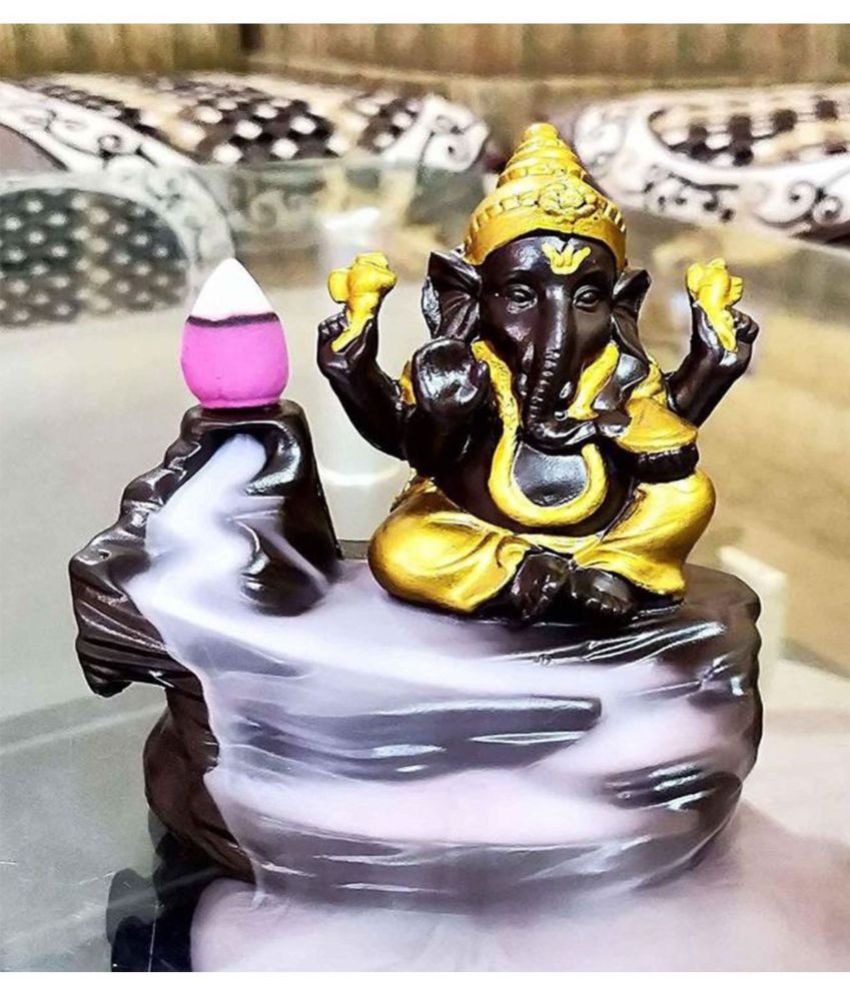     			Miss Peach Backflow Ganesha Showpiece 12 cm - Pack of 1