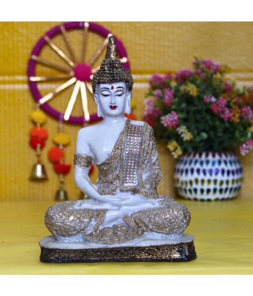     			Miss Peach Samadhi Buddha Showpiece 24.5 cm - Pack of 1