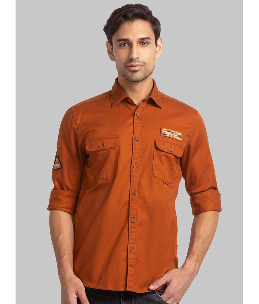     			Parx 100% Cotton Slim Fit Solids Full Sleeves Men's Casual Shirt - Brown ( Pack of 1 )