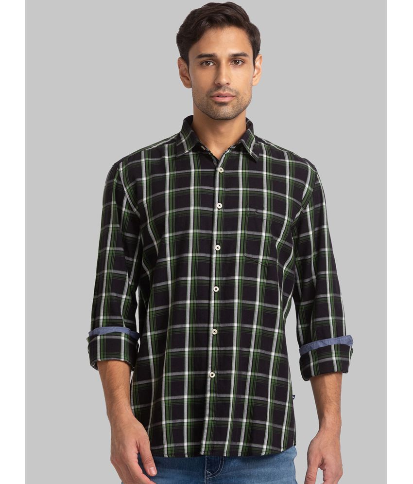     			Parx 100% Cotton Slim Fit Checks Full Sleeves Men's Casual Shirt - Black ( Pack of 1 )