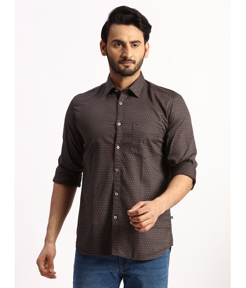     			Parx 100% Cotton Slim Fit Printed Full Sleeves Men's Casual Shirt - Grey ( Pack of 1 )