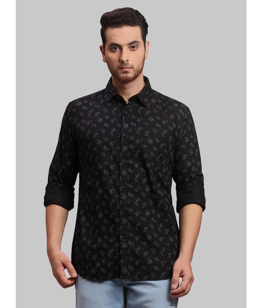     			Parx 100% Cotton Slim Fit Printed Full Sleeves Men's Casual Shirt - Black ( Pack of 1 )