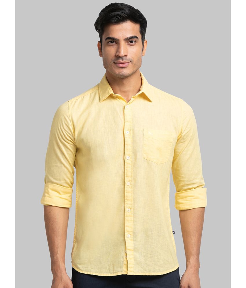     			Parx Cotton Blend Slim Fit Solids Full Sleeves Men's Casual Shirt - Yellow ( Pack of 1 )