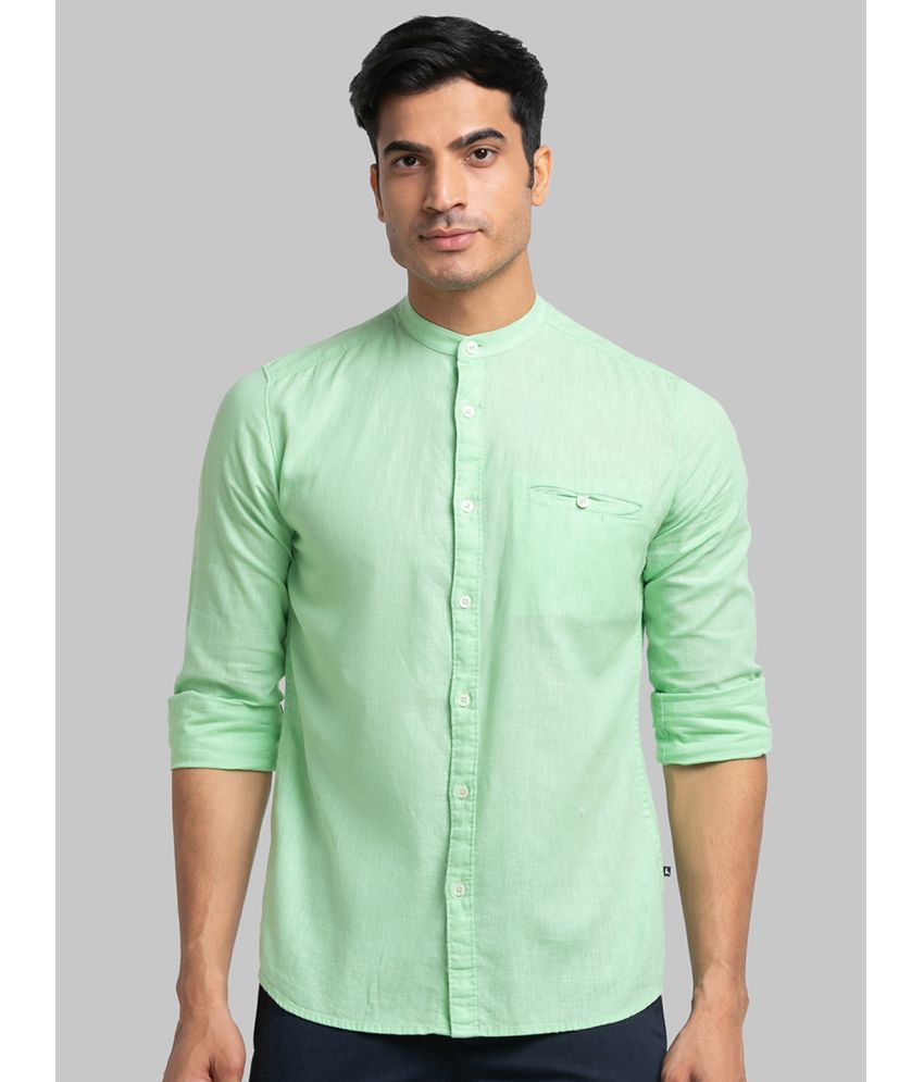    			Parx Cotton Blend Slim Fit Solids Full Sleeves Men's Casual Shirt - Green ( Pack of 1 )