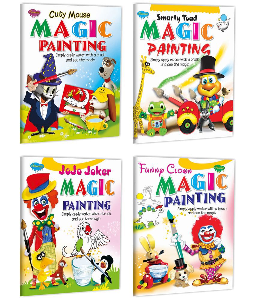     			Sawan Present Set Of 4 Magic Painting Books | Cuty Mouse Magic Painting, Smarty Toad Magic Painting, Jojo Joker Magic Painting And Funny Clown Magic Painting (Pin Binding, Manoj Publications Editorial Board)