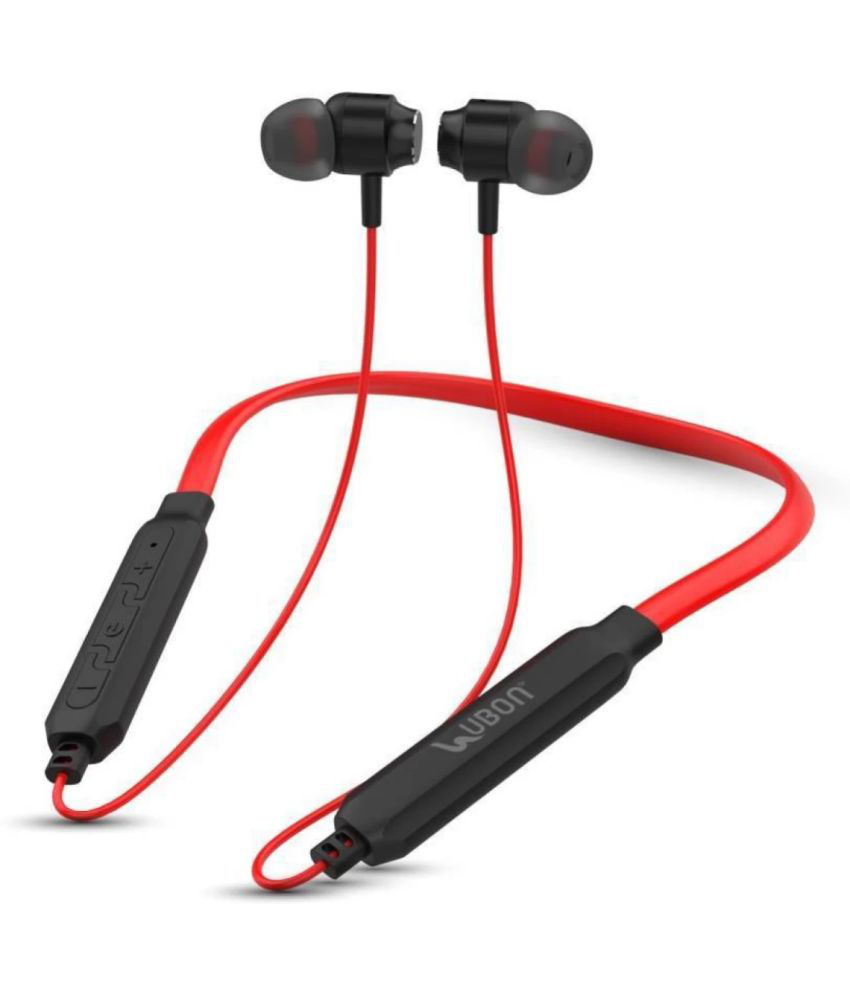     			UBON CL-20 RED Bluetooth Bluetooth Neckband On Ear 12 Hours Playback Active Noise cancellation IPX4(Splash & Sweat Proof) Red