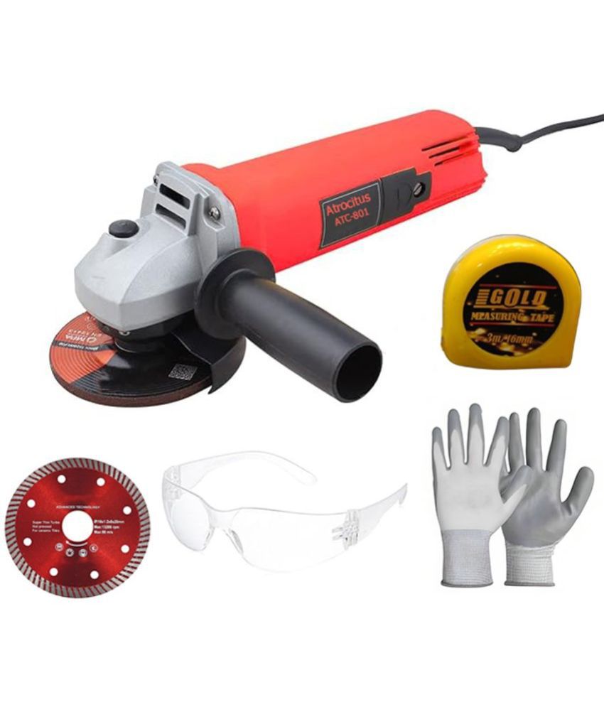     			Atrocitus (5 in1 Kit) The Power Tool Handbook Angle Grinder, White Goggles, 3 Meter Measuring Tape, Gloves. And Tile Cutting Wheel