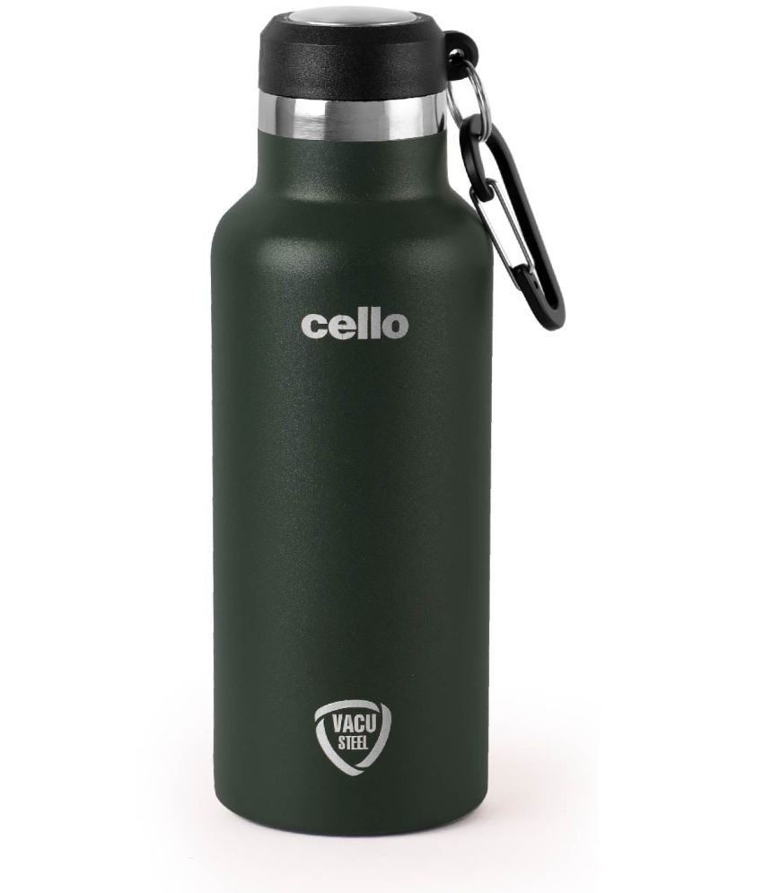     			Cello Duro HectorVacusteel Green Steel Flask ( 550 ml )