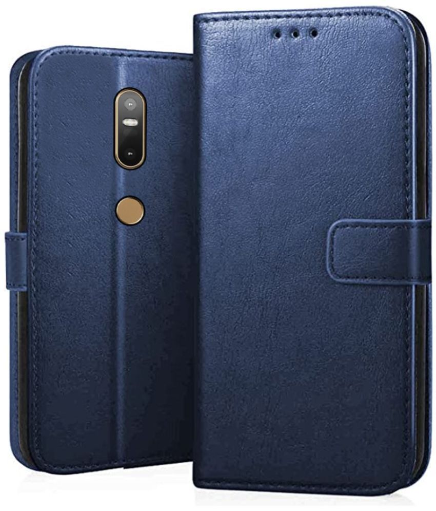     			ClickAway Blue Flip Cover Artificial Leather Compatible For LENOVO PHAB 2 PLUS ( Pack of 1 )