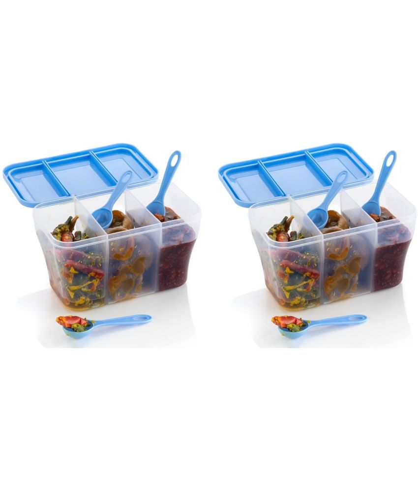     			FIT4CHEF Pickle Container Set PET Blue Multi-Purpose Container ( Set of 2 )