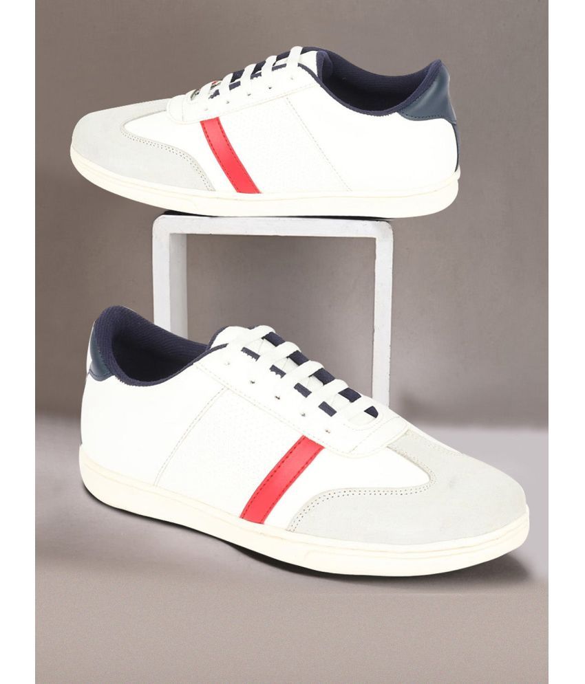     			Fausto NFST_KI-916_WHITE White Men's Sneakers