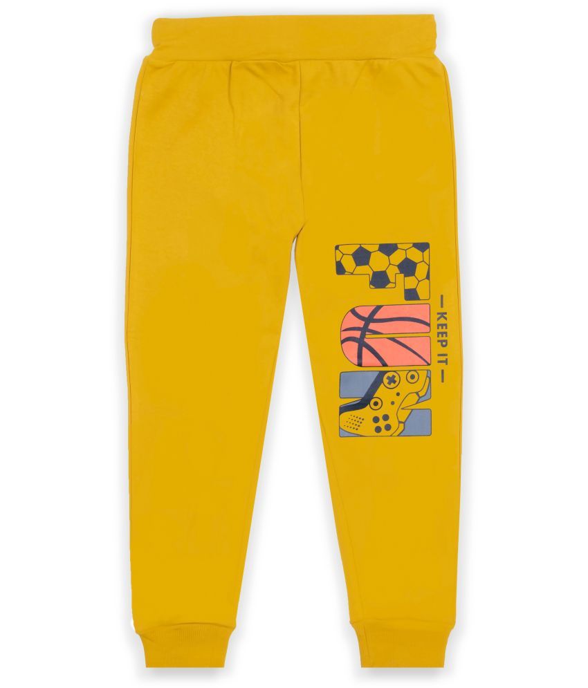     			J&JP Pack of 1 Boys Cotton Blend Trackpant ( Yellow )