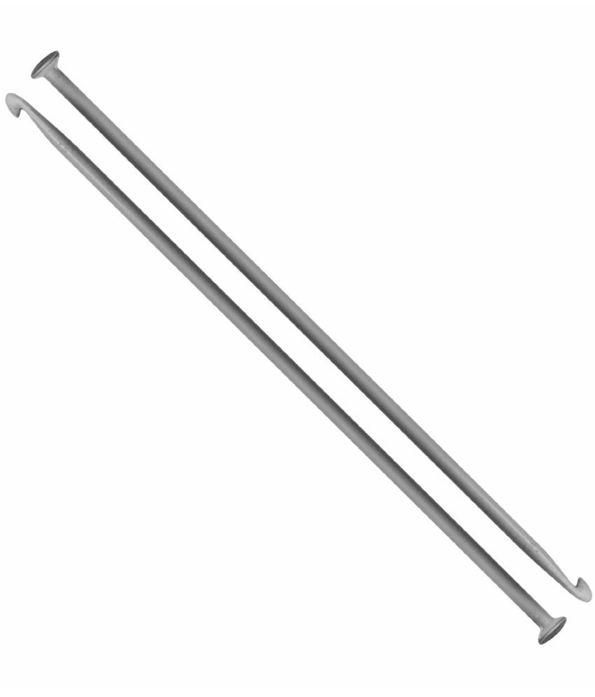     			Jyoti Crochet Hook Aluminium for Wool Work, Hand Knitted Sewing DIY Craft Weaving Needle, Ideal for Sweaters, Purses, Scarves, Hats, and Booties, 15757 (Silver, 10"/25cm of Size 9/3.5mm) - 5 Pieces