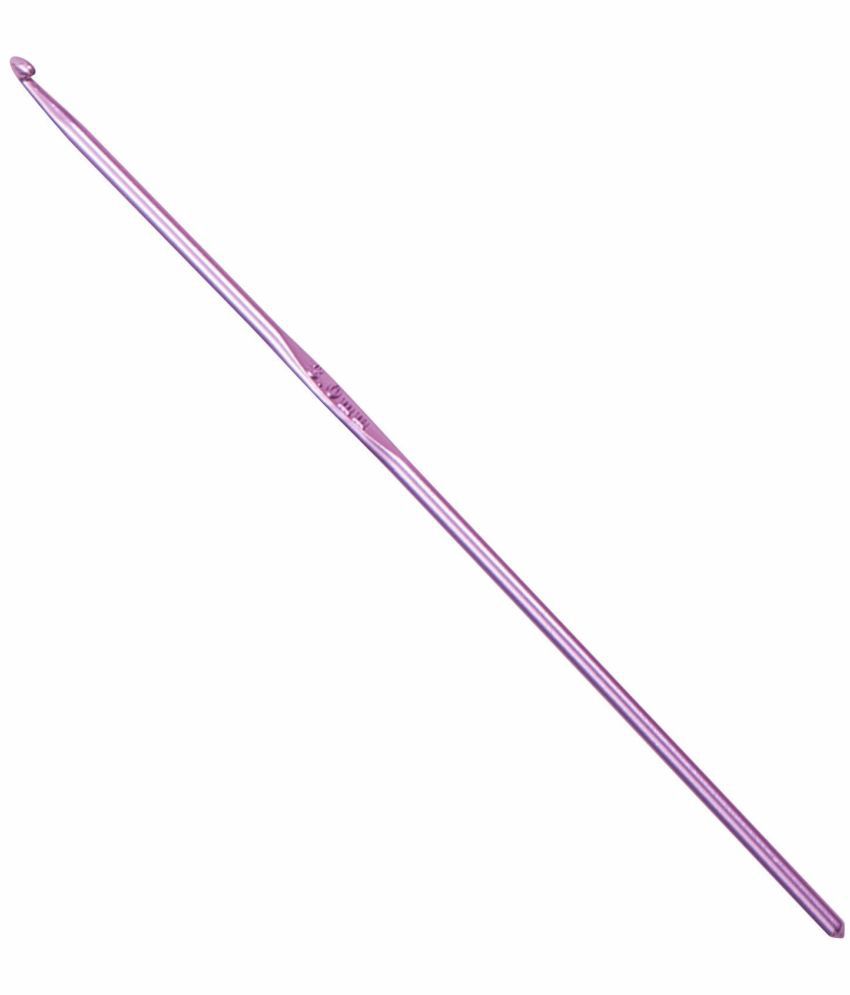     			Jyoti Crochet Hook Aluminium for Wool Work, Hand Knitted Sewing DIY Craft Weaving Needle, Ideal for Sweaters, Purses, Scarves, and Booties, 15797 (Colored, 6"/15cm of Size 11 / 3mm) - 10 Pieces