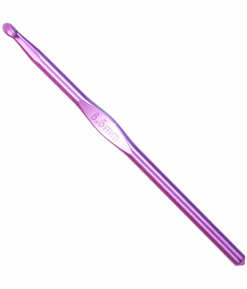     			Jyoti Crochet Hook Aluminium for Wool Work, Hand Knitted Sewing DIY Craft Weaving Needle, Ideal for Sweaters, Purses, Scarves, and Booties, 15804 (Colored, 6"/15cm of Size 3/6.5mm) - 10 Pieces