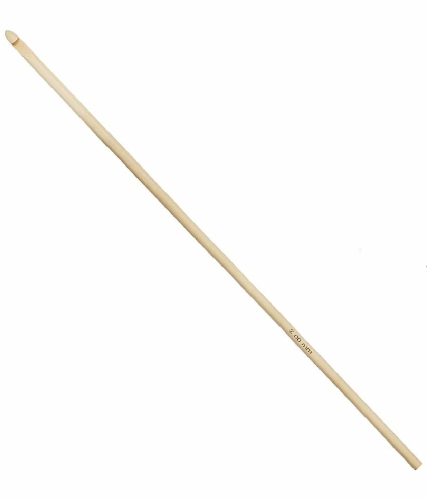     			Jyoti Crochet Hook Bamboo for Wool Work, Hand Knitted Sewing DIY Craft Weaving Needle, Ideal for Sweaters, Purses, Scarves, Sling Bag, Hats, Booties, 15876 (6"/15cm of Size 13/2.25mm) - 5 Pieces