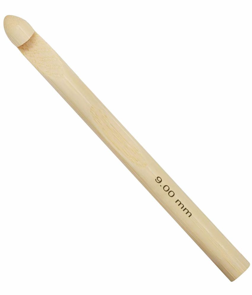     			Jyoti Crochet Hook Bamboo for Wool Work, Hand Knitted Sewing DIY Craft Weaving Needle, Ideal for Sweaters, Purses, Scarves, Sling Bag, Hats, and Booties, 15889 (6"/15cm of Size 0 / 8mm) - 5 Pieces