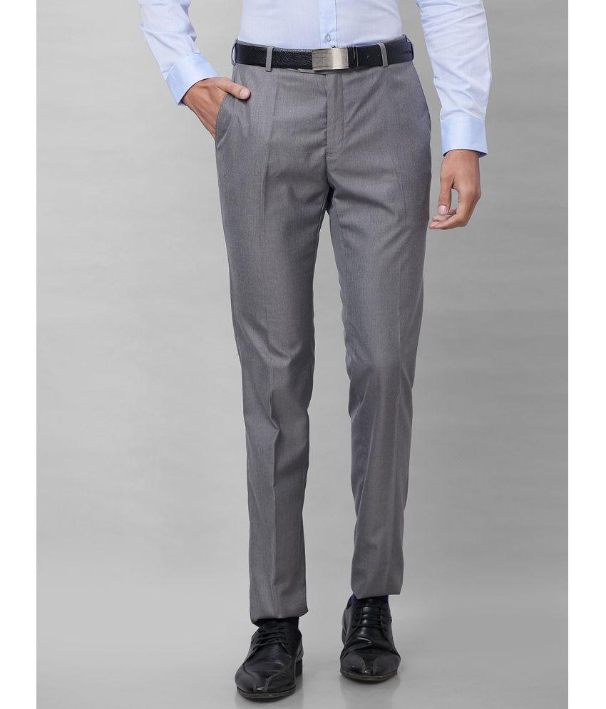     			Raymond Slim Pleated Men's Formal Trouser - Grey ( Pack of 1 )