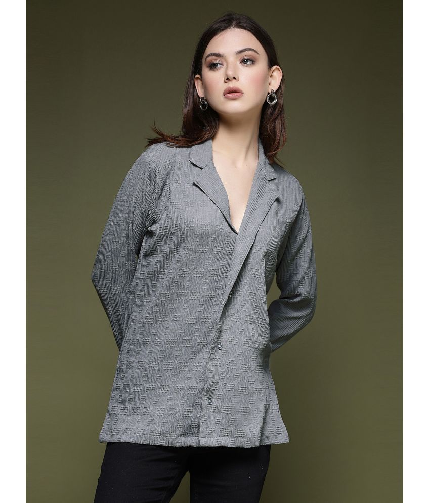     			Selvia Grey Polyester Women's Shirt Style Top ( Pack of 1 )