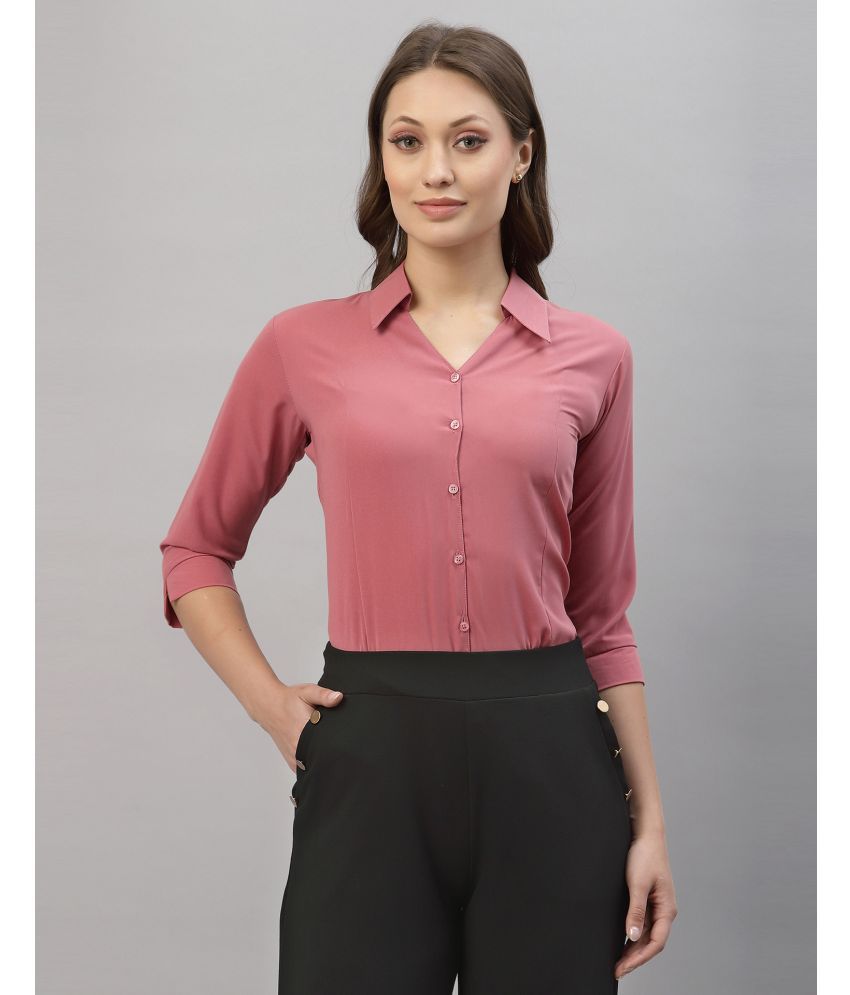     			Selvia Pink Viscose Women's Shirt Style Top ( Pack of 1 )