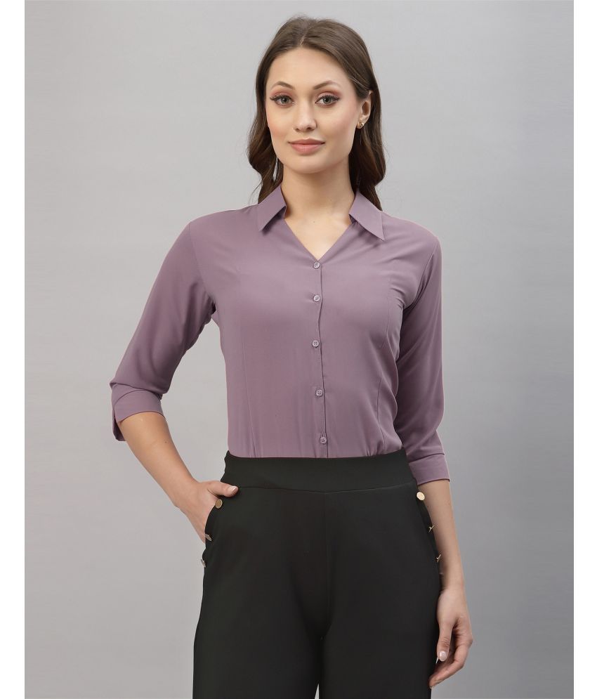     			Selvia Purple Viscose Women's Shirt Style Top ( Pack of 1 )