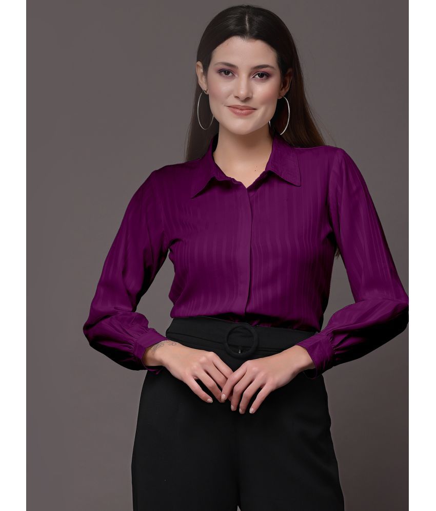     			Selvia Wine Polyester Women's Shirt Style Top ( Pack of 1 )