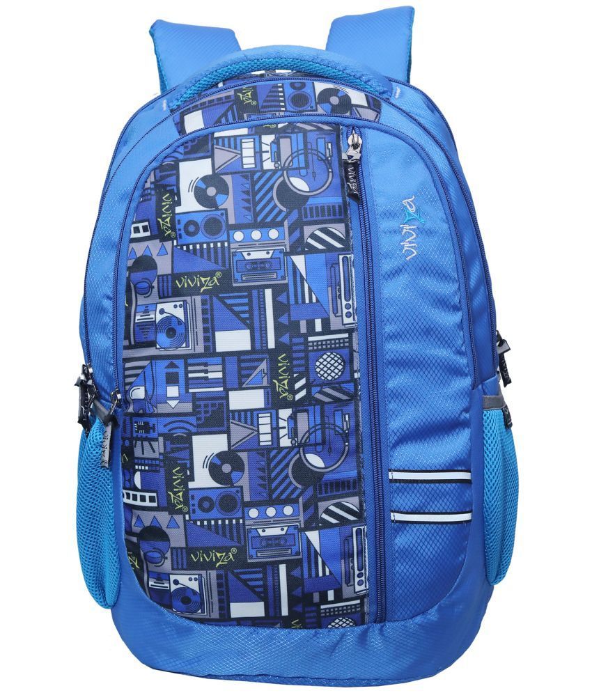     			Viviza Blue Polyester Backpack ( 25 Ltrs )