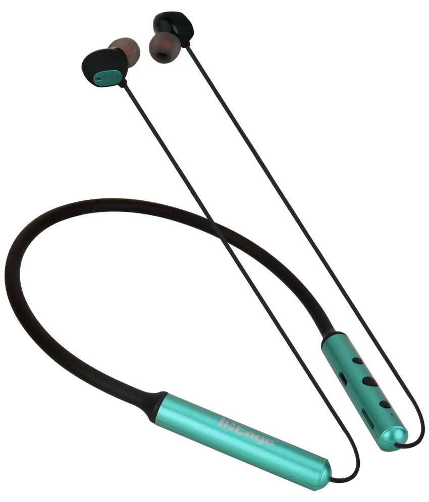     			hitage NBT-1914 Bluetooth Neckband In-the-ear Bluetooth Headset with Upto 30h Talktime Deep Bass - Green