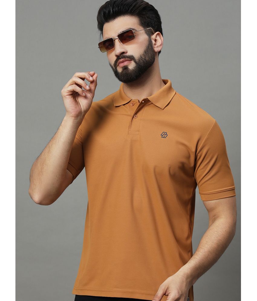     			renuovo Polyester Regular Fit Solid Half Sleeves Men's Polo T Shirt - Mustard ( Pack of 1 )