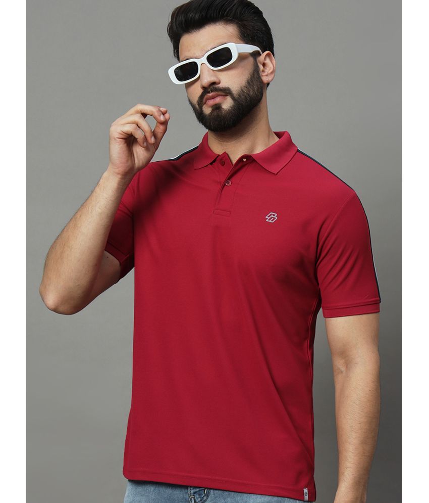     			renuovo Pack of 1 Polyester Regular Fit Solid Half Sleeves Men's Polo T Shirt ( Maroon )