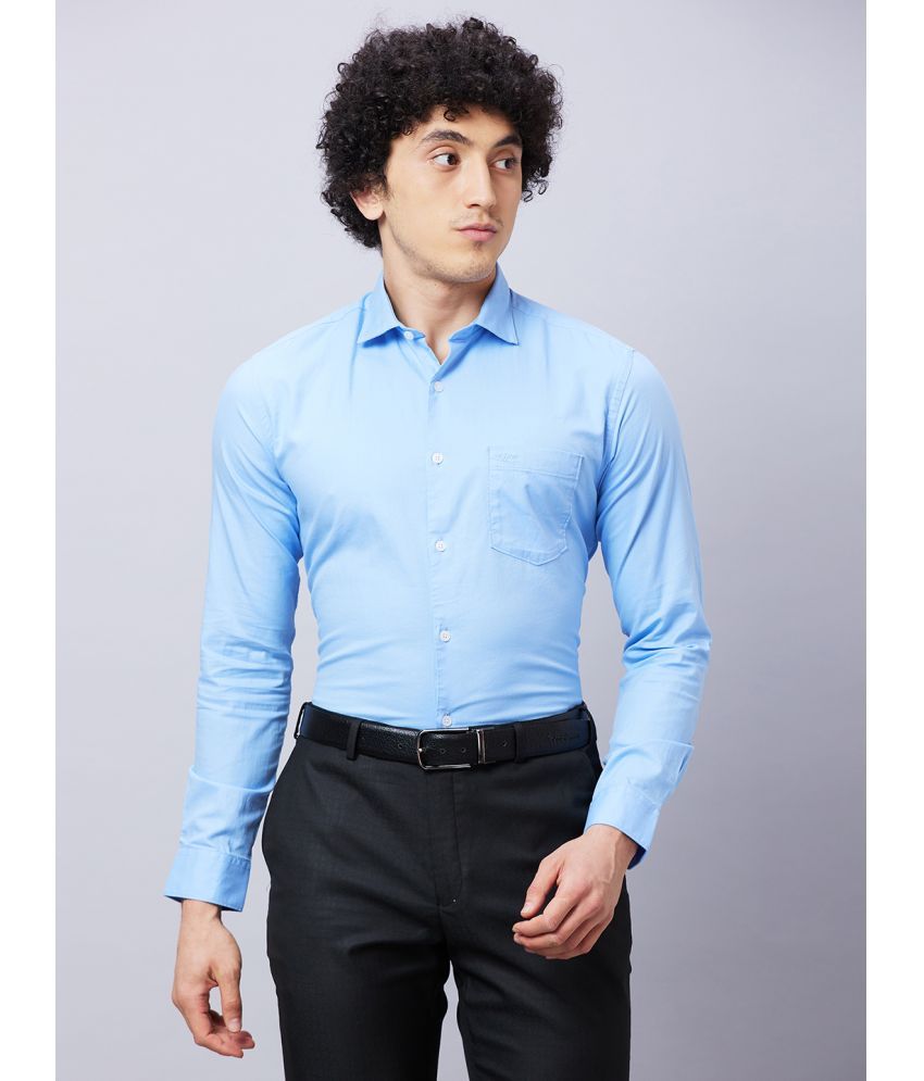     			Park Avenue 100% Cotton Slim Fit Solids Full Sleeves Men's Casual Shirt - Light Blue ( Pack of 1 )