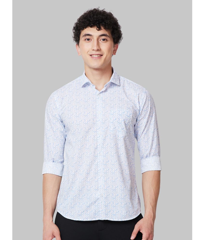     			Park Avenue 100% Cotton Slim Fit Printed Full Sleeves Men's Casual Shirt - Blue ( Pack of 1 )
