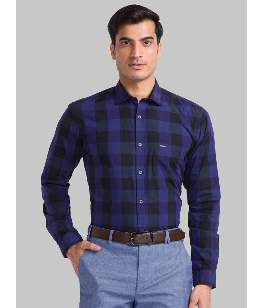     			Park Avenue 100% Cotton Slim Fit Checks Full Sleeves Men's Casual Shirt - Black ( Pack of 1 )