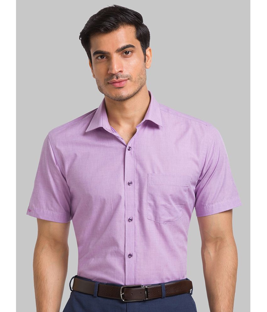     			Park Avenue Cotton Regular Fit Half Sleeves Men's Formal Shirt - Purple ( Pack of 1 )