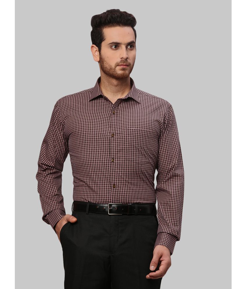     			Park Avenue Cotton Slim Fit Full Sleeves Men's Formal Shirt - Brown ( Pack of 1 )